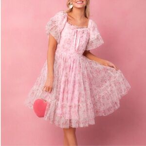 Ivy City Co First Love Dress Mini Pink Floral NWT